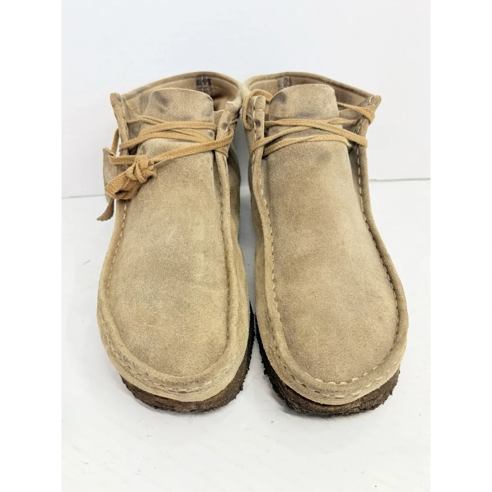 Clarks Originals Wallabee Tan Suede Shoes Men's 12 US UK 11 Crepe Sole